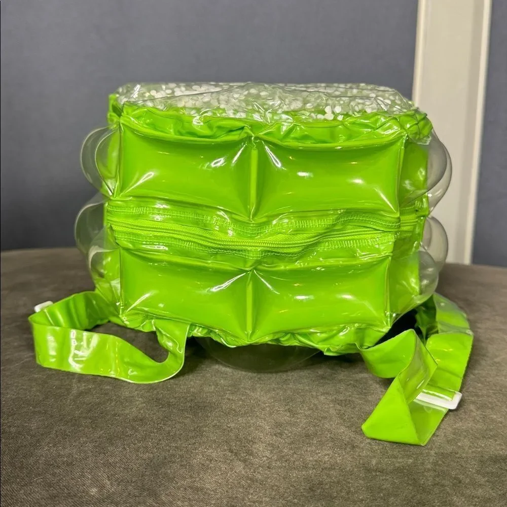 Green Inflatable Bubble BackPack Foam Ball New in Packaging One Size